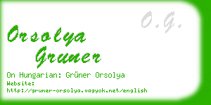 orsolya gruner business card