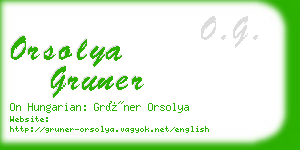 orsolya gruner business card